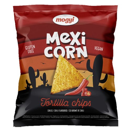Mogyi Mexi Corn Tortilla chili ízű, gluténmentes, vegán chips - 90g