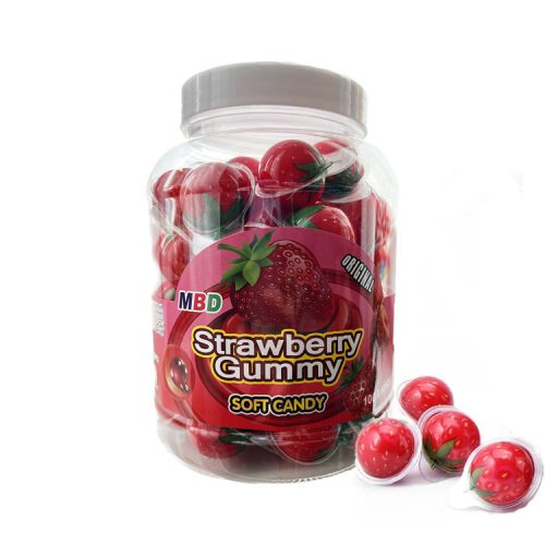 Strawberry gummy eper ízű töltött gumicukor - 10g