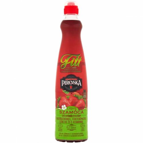 Piroska Fitt Light szamóca ízű gyümölcsszörp - 700ml