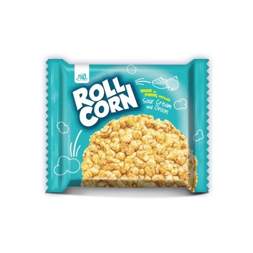 NIO Roll Corn Tejföl-hagyma ízű puff. kukorica- és rizstallér 30g