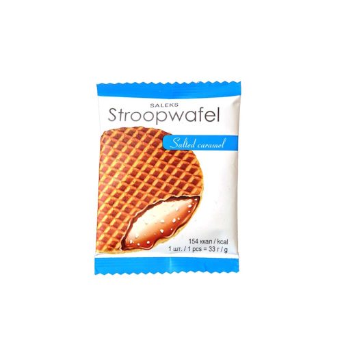 Saleks Stroopwafel sós karamellás ostya - 33 g