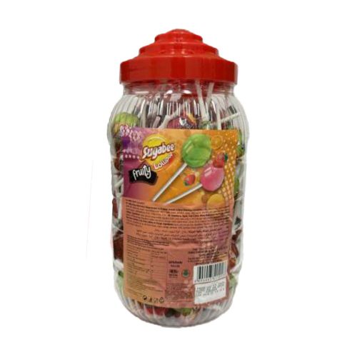 Sugabee Fruity vegyesgyümölcs ízű nyalóka rágógumival - 14g