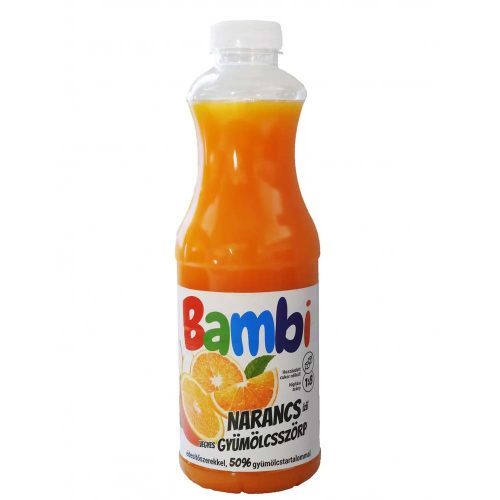 Bambi light narancs ízű gyümölcsszörp - 1000ml