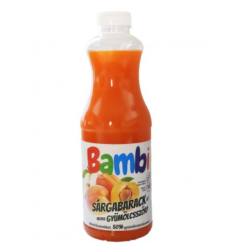 Bambi light sárgabarack ízű gyümölcsszörp - 1000ml