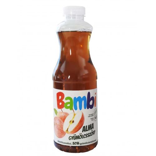 Bambi light alma ízű gyümölcsszörp - 1000 ml