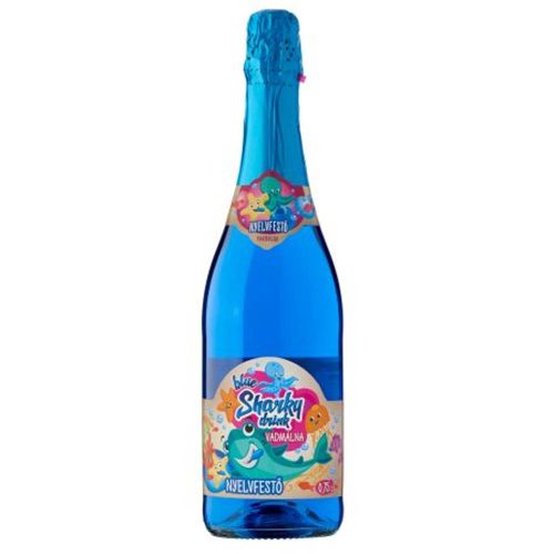 Sharky Drink vadmálna ízű alkoholmentes pezsgő - 750 ml