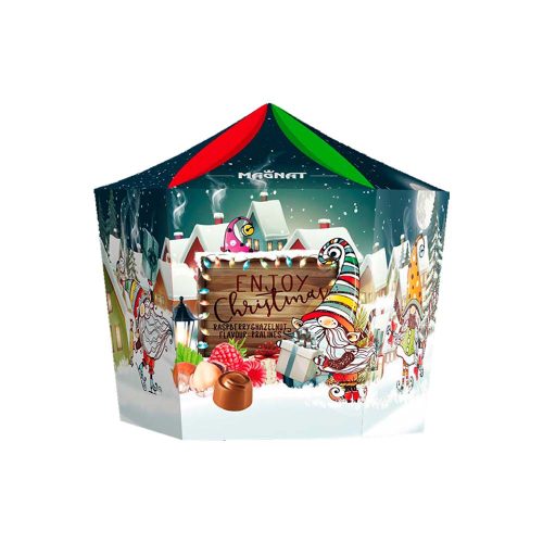 Magnat Enjoy Christmas málna-mogyoró izű krémmel töltött praliné - 160g