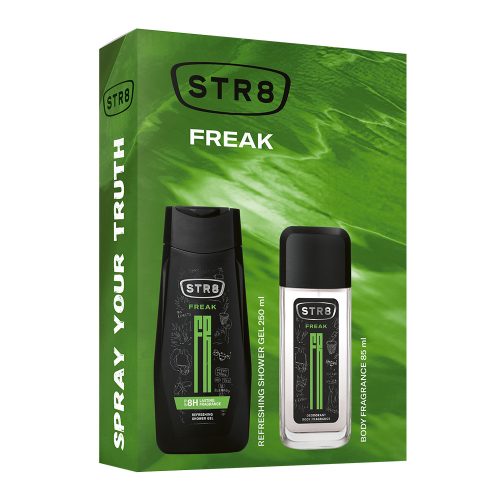 STR8 FREAK ajándékcsomag - tusfürdő 250 ml + natural spray 85 ml