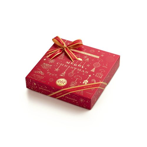 Elit Pralines Merry Christmas piros - 158 g