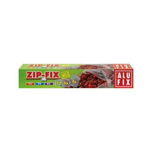 Alu-fix Zip-fix zipzáras zacskó csomag - 1L/3L/6L (7db/5db/3db)