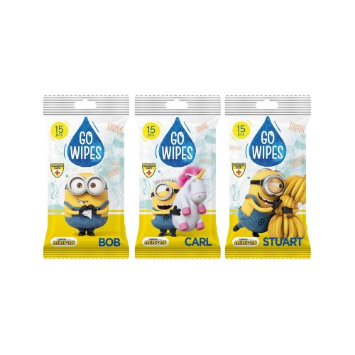 GOWIPES minions antibakteriális hatású törlőkendő - 15db