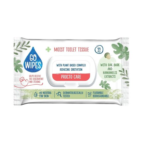 GoWipes Procto Care Flip-Top nedves toalettpapír - 44db