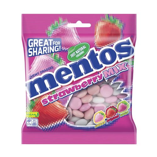 Mentos cukorka eper ízű - 150g