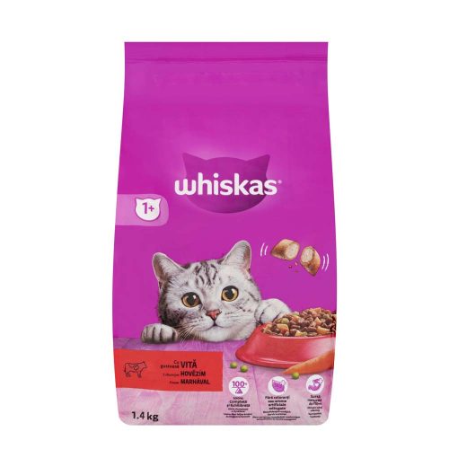 Whiskas száraz marha - 1,4kg